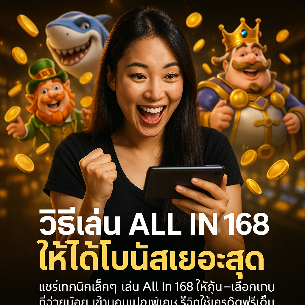 วิธีเล่น All In 168 ให้ได้โบนัสเยอะสุด