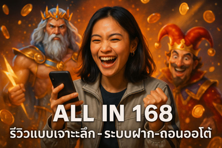 ALL IN 168 รีวิวแบบเจาะลึก – ระบบฝาก-ถอนออโต้